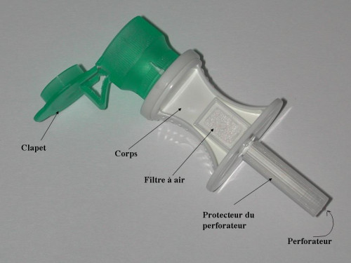 Perfurador de frascos (sem Bionector)